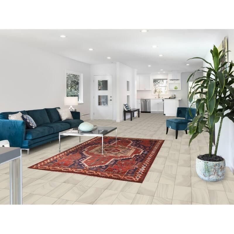 Sirjan Persian Area Rug Hand-Knotted Wool Carpet - 5'0" x 7'8"