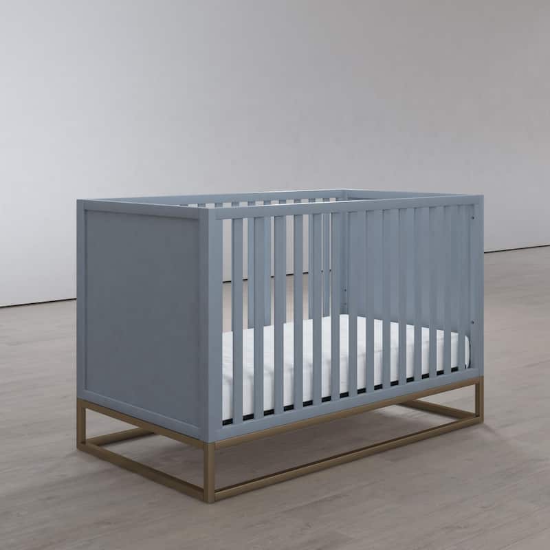 Little Seeds Haven 3 in 1 Convertible Wood Crib with Metal Base