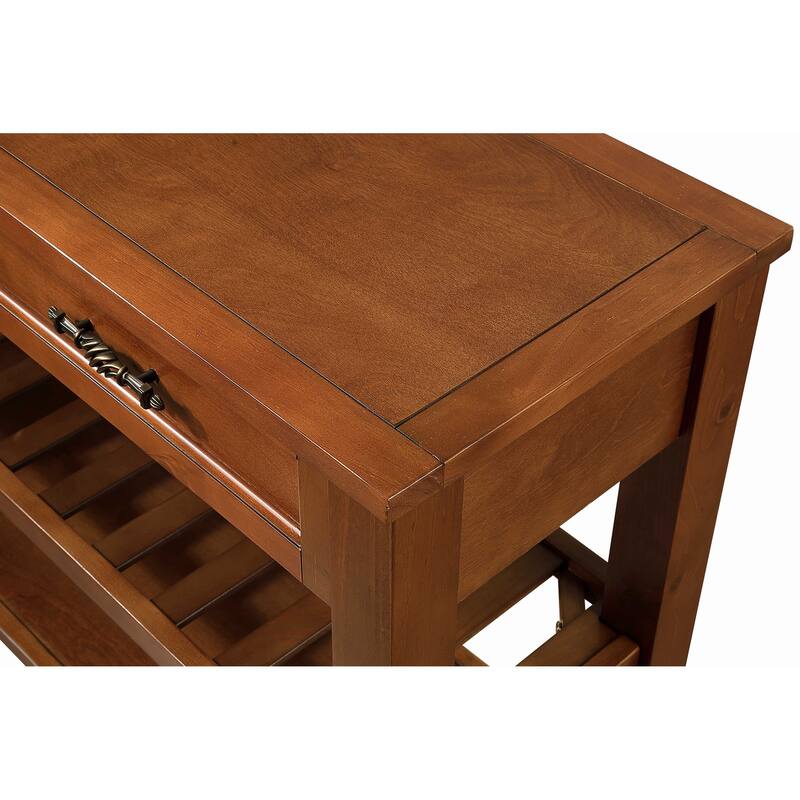 Console Sofa Table with 2 Storage Drawers and 2 Tiers Shelves
