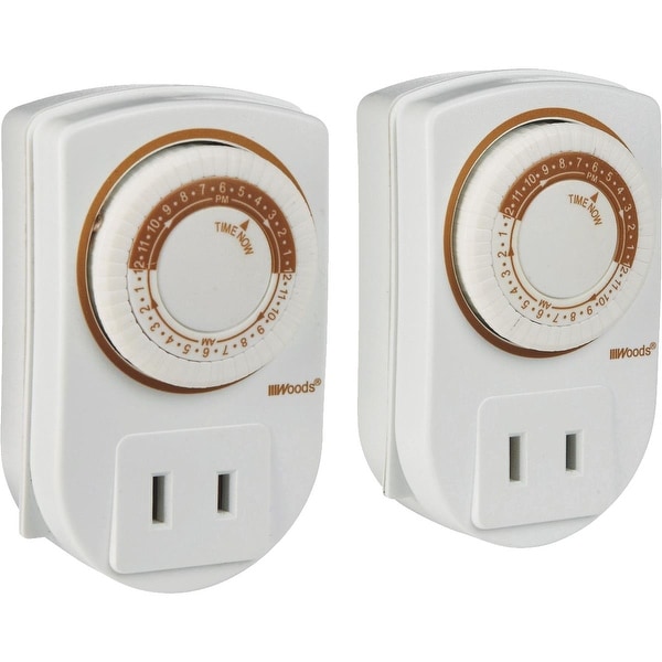 Woods 2Pk Plugin Indoor Timer