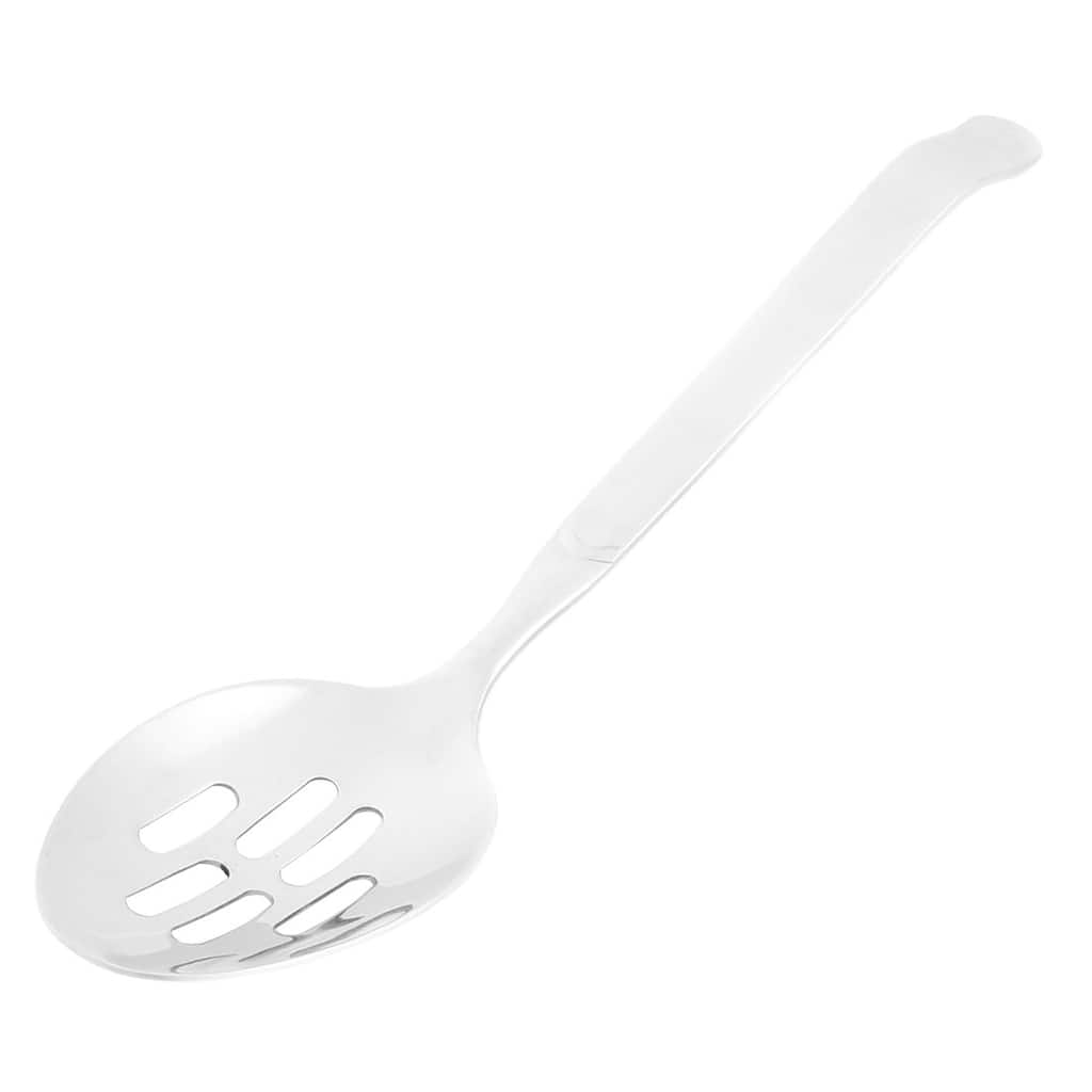 Kitchen Restaurant Stainless Steel Utensil Slotted Ladle Spoon - 11" x 2.5"(L*W)