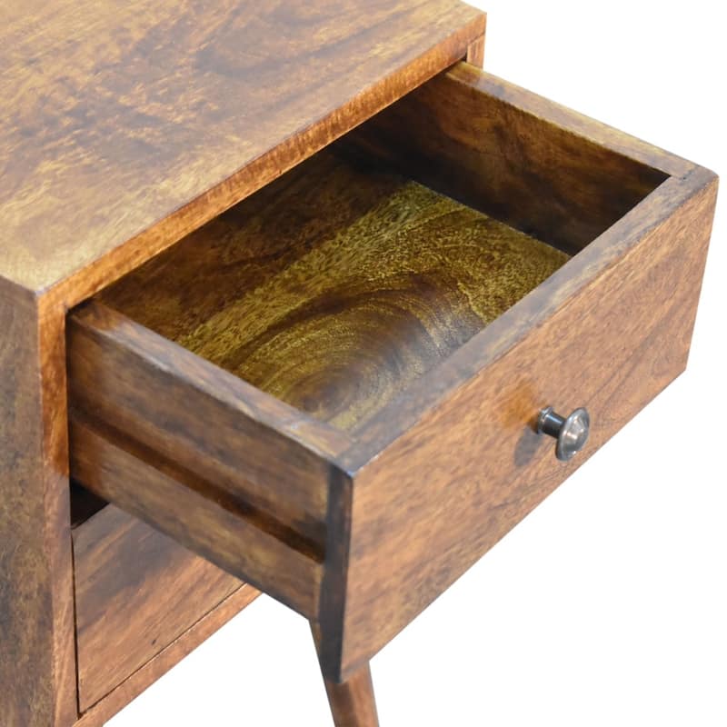 Contemporary Design 2 Drawer Nightstand,Durable And Sturdy