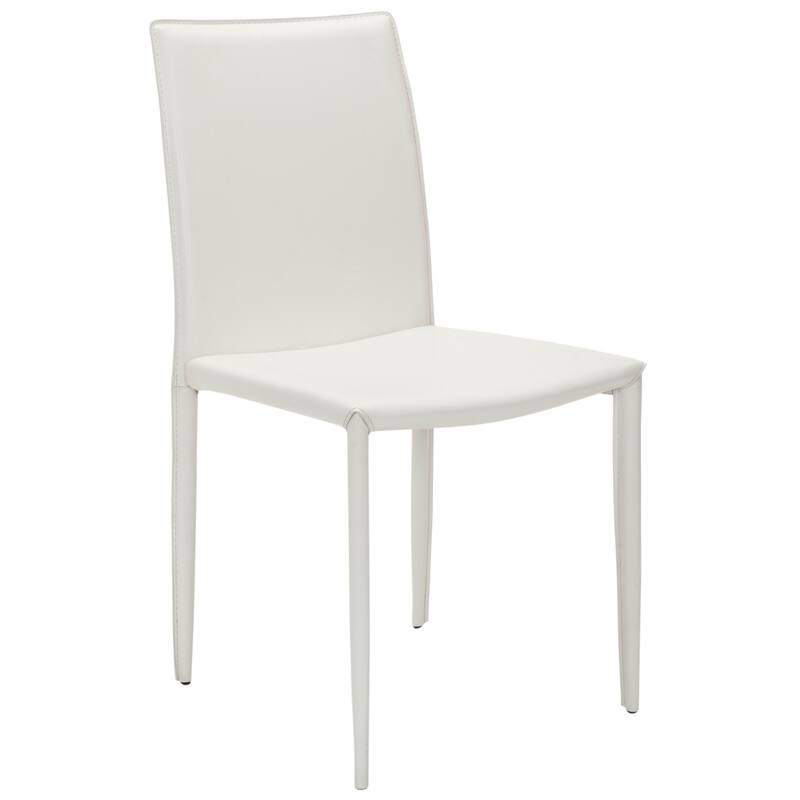 SAFAVIEH Oneida Faux Leather Dining Room Chair (Set of 2) - 18.9" W x 22.8" L x 35.8" H - 19"Wx23"Dx36"H