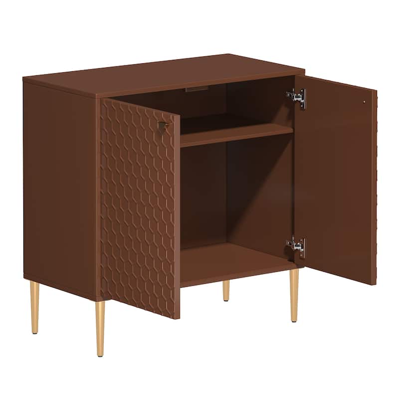 2 Door Sideboard Locker Media Storage Accent Cabinet