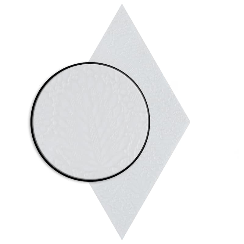 Merola Tile Rhombus White 5-1/2" x 9-1/2" Porcelain Floor and Wall Tile