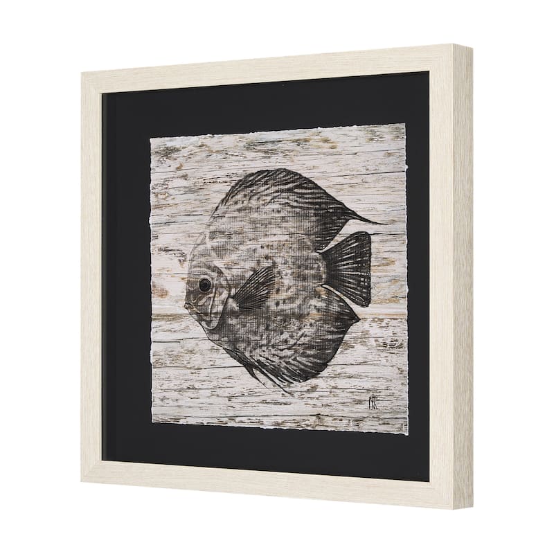 Wood Grain Fish II Framed Art Print
