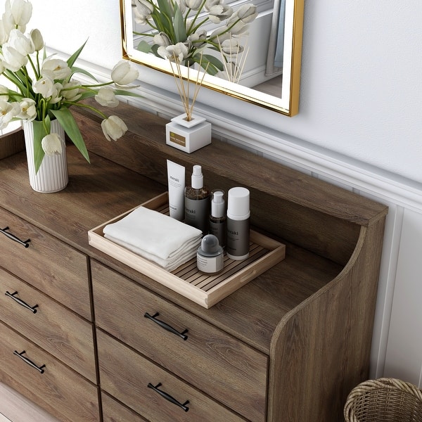 DH BASIC Simple Transitional 47-inch Wide 6-Drawer Double Dresser by  Denhour - Bed Bath & Beyond - 36576241