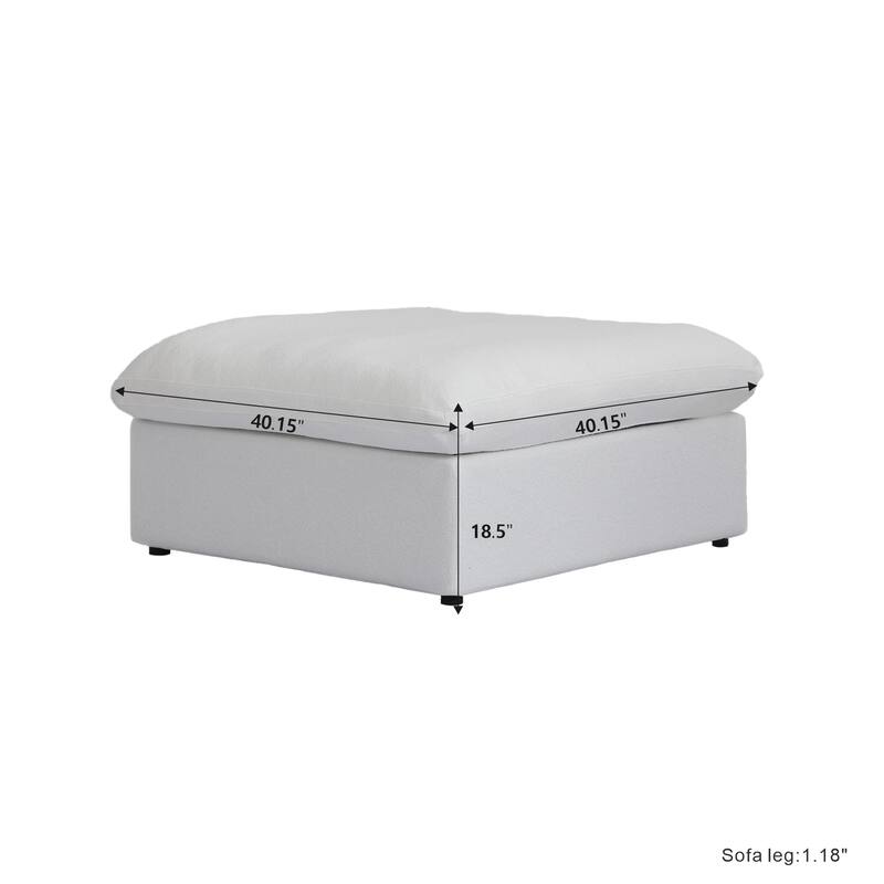 40'' Commix Down-Filled Overstuffed Upholstered Storage Ottomans for Sectional Sofa