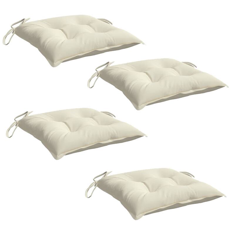 Kia Outdoor Cushion for Set of 4, Square White Oxford Fabric