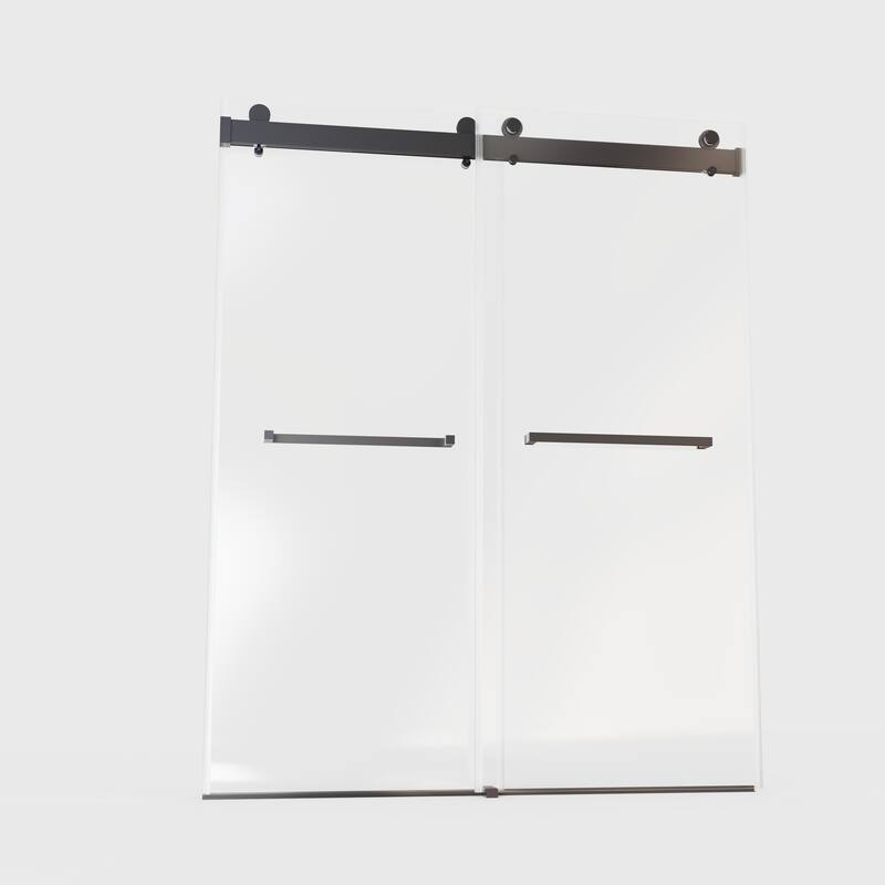 56-60 inches W *76 inches H Frameless Double Sliding