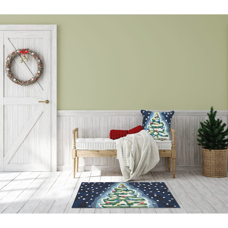 Liora Manne Frontporch Xmas Tree Indoor/Outdoor Mat