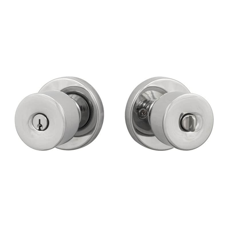 Bergen-Square Knob - Polished Chrome