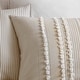 preview thumbnail 31 of 39, Harbor House Anslee Taupe 3 Piece 100% Cotton Yarn Dyed Duvet Cover Set with Overlap Closure Shams