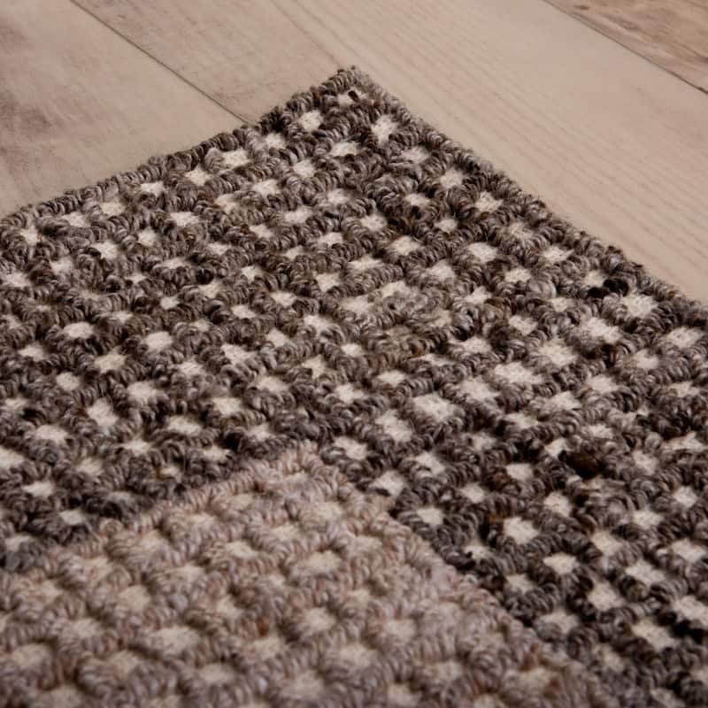 Alora Decor Slate Hand Tufted Transitional Brown Border Rug