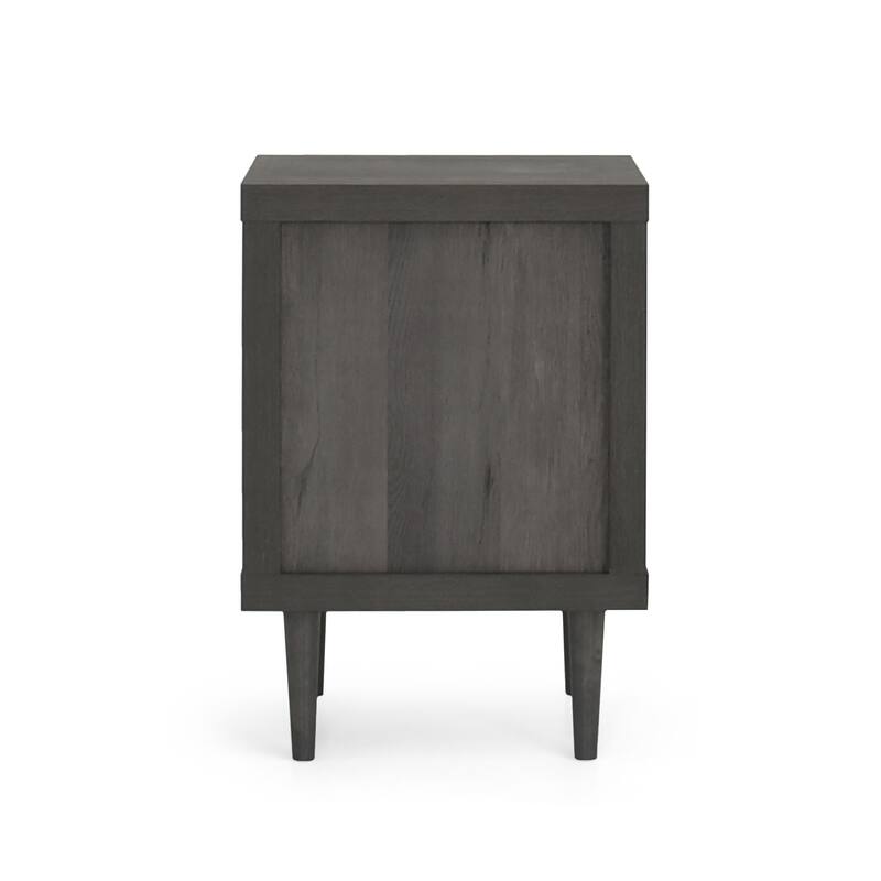 Nystrom Faux Wood Single Drawer Nightstand by Christopher Knight Home