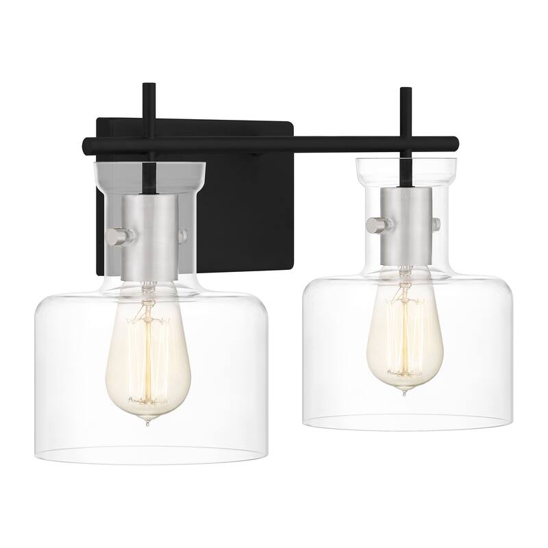 Pensbury 2-Light Matte Black Vanity Light