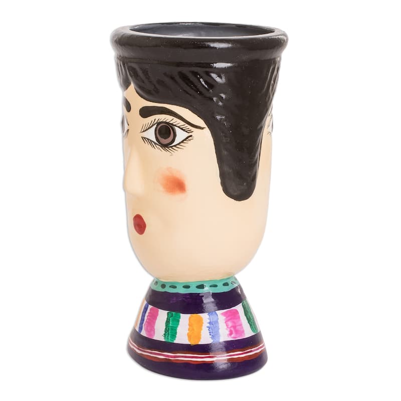 Novica Handmade San Bartolos Giant Ceramic Flower Pot