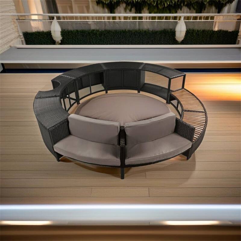Spa Surround Spa Frame Patio Rattan Sofa Set