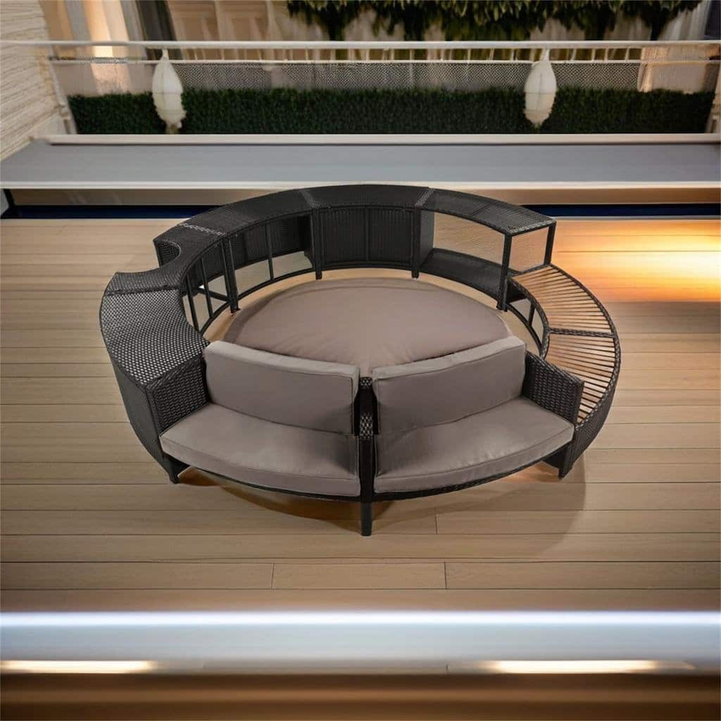 Spa Surround Spa Frame Patio Rattan Sofa Set