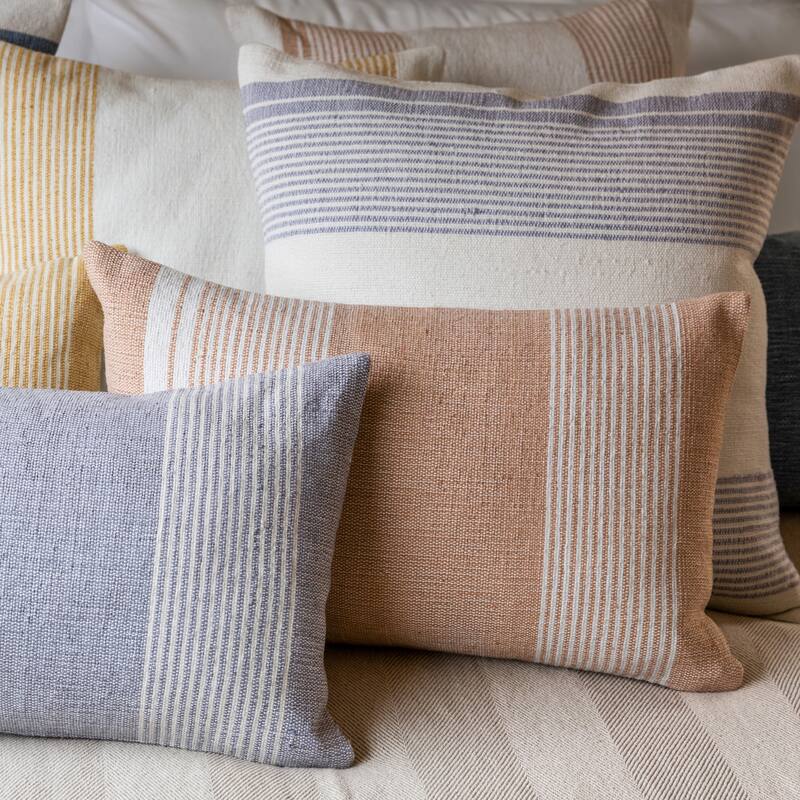 Ladonna Indoor/ Outdoor Striped Lumbar Pillow