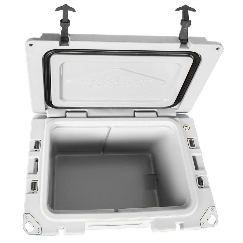 50 Quart Khaki Cooler, Ultra-Light Insulated Ice Chest - Heavy-Duty Hard Shell Cooler with 6-Day Ice Retention