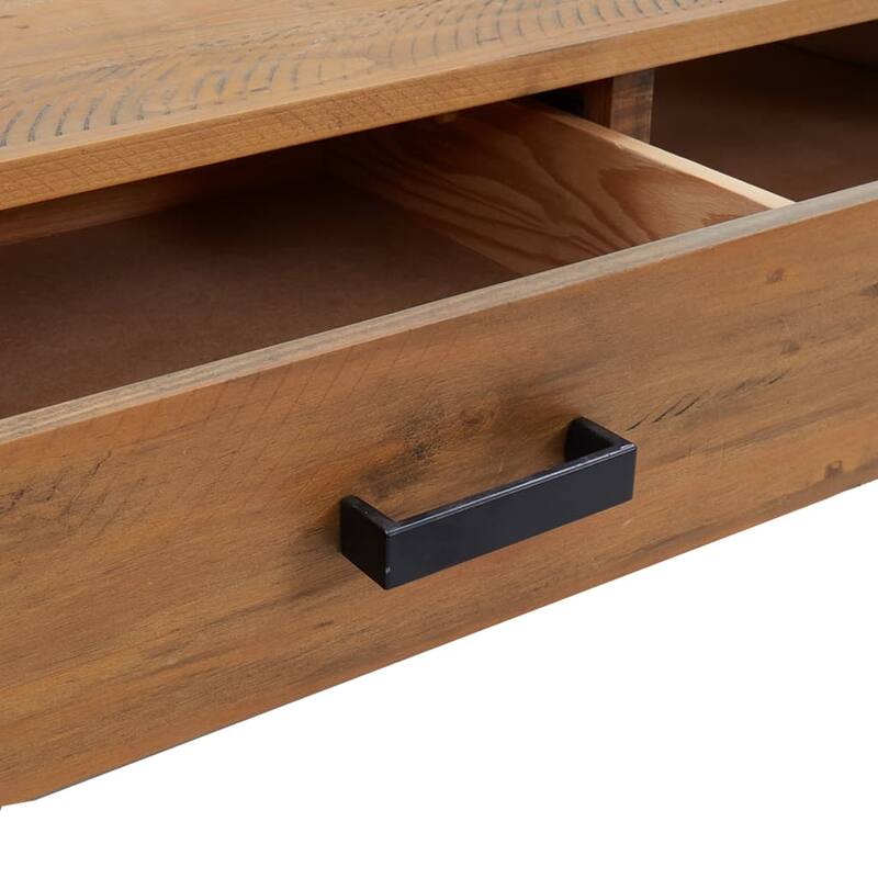 vidaXL Coffee Table 35.4"x19.7"x13.8" Solid Wood Pine - 35.4" x 19.7" x 13.8"