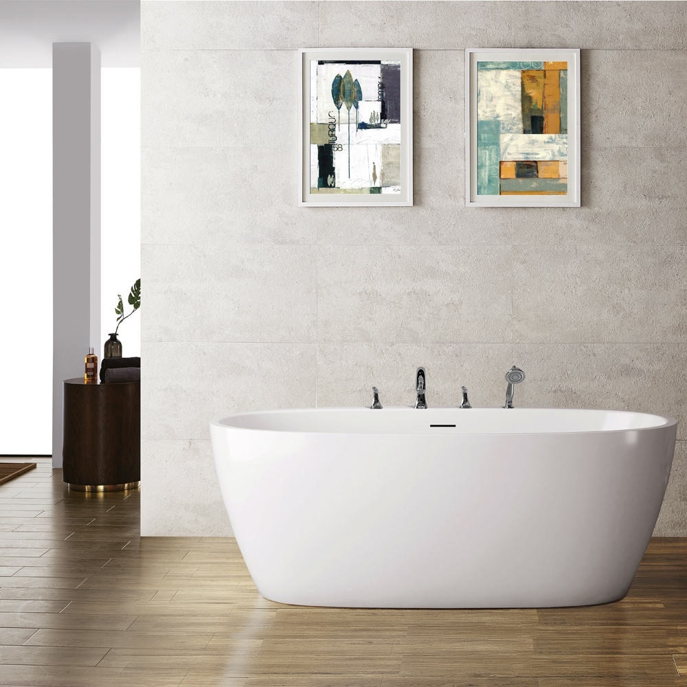 Vinnova Everly 59" x 31.5" Soaking Bathtub