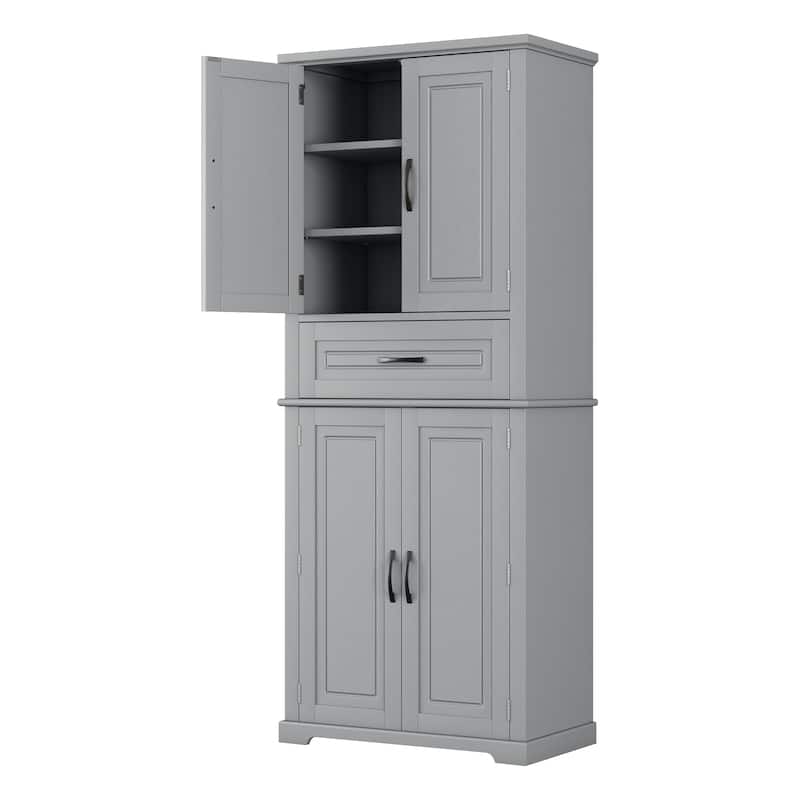Roomfitters Bathroom Storage Cabinet with Multi-functional Storage, Drawer with Slide Rails and Adjustable Shelf