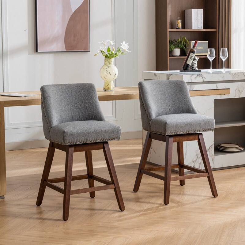 Counter Height Swivel Barstools Set of 4