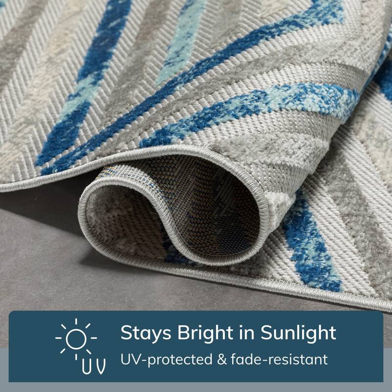 Well Woven Dorado Neema Modern Indoor Outdoor Geometric Area Rug