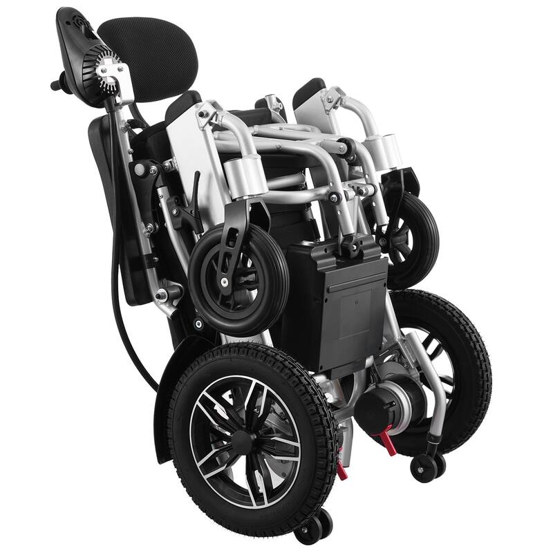 Electric Wheelchair for Adults Seniors, 300 lbs Weight Capacity, 17.7 in Width Lightweight Foldable Motorized Power Wheelchairs - Black
