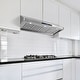 preview thumbnail 2 of 10, Cosmo 48 in. Ducted Under Cabinet Range Hood with Touch Controls, Permanent Filters, 4-Speed Fan, LED Lights in Stainless Steel