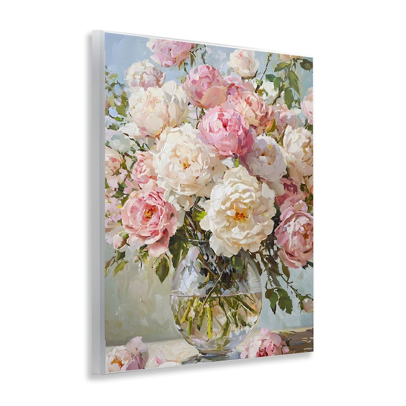 Stupell White & Pink Roses Wall Plaque Art Design By Franklyn Gregory