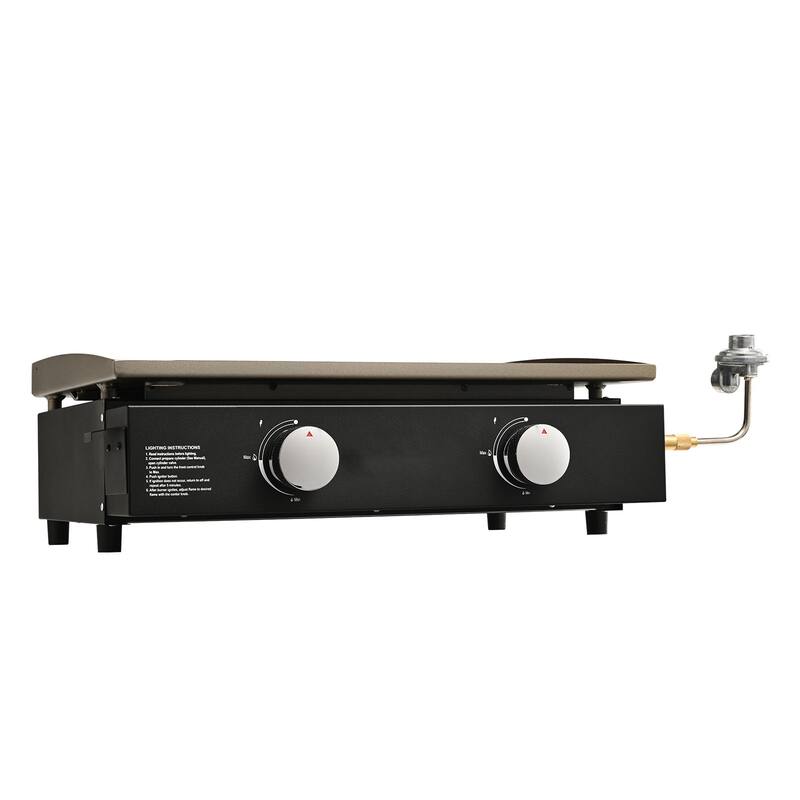 Commercial Griddle, 22.4" Heavy Duty Manual Flat Top Griddle, Countertop Gas Grill with Non-Stick Cooking Plate - 22.4"