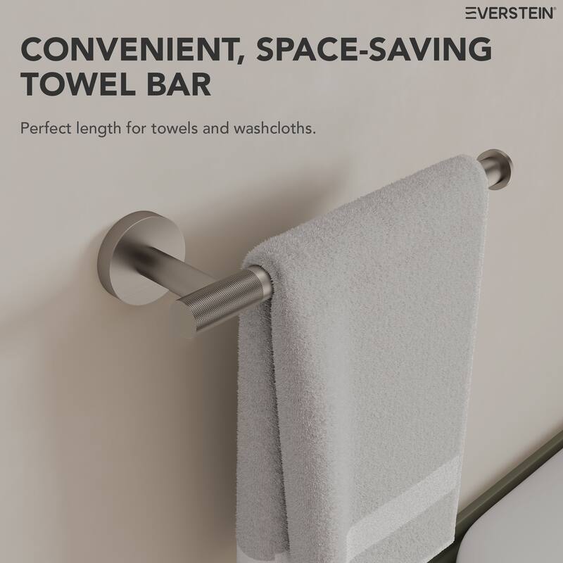 4-Piece Wall Mounted Bathroom Hardware Set, Stainless Steel Towel Bar Set