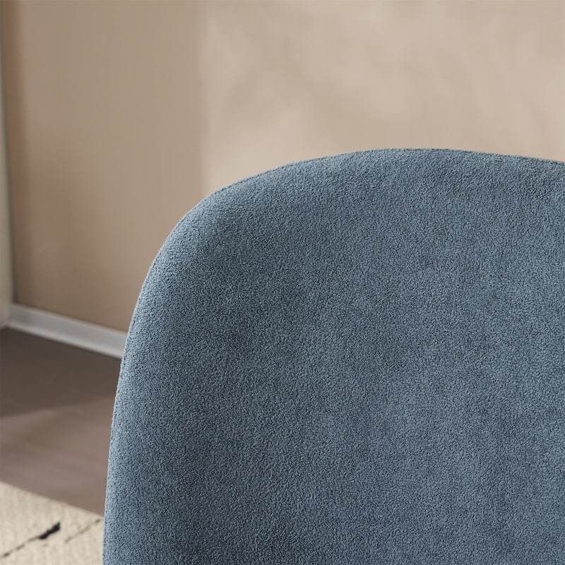 Roomfitters Modern Low Back Barrel Chair, Upholstered Armless Design with Round Pine Wood Feet for Living Room, Bedroom
