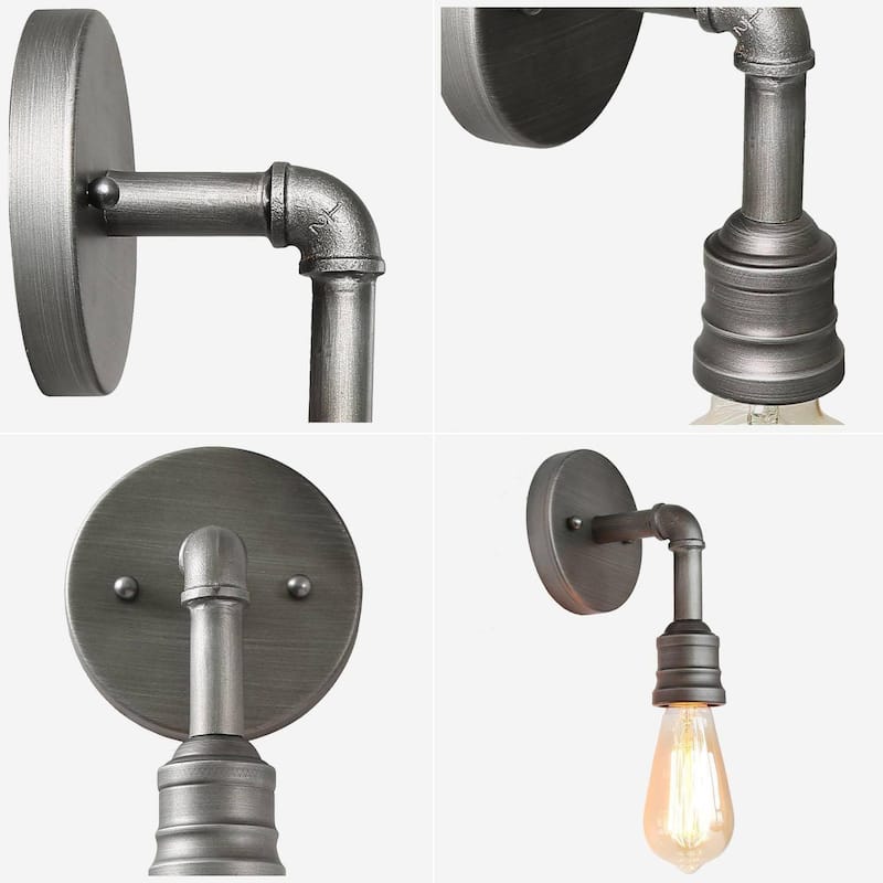 Carbon Loft Farmhouse 1-Light Wall Sconce Industrial Bathroom Vanity Light