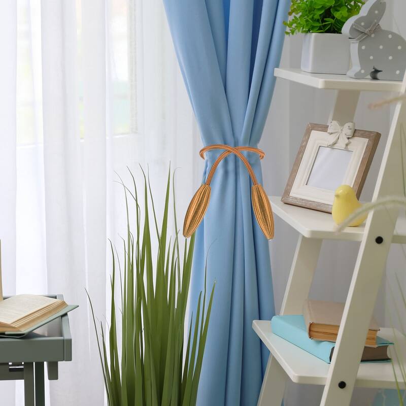2Pcs Curtain Tiebacks Clips Decorative Window Drape Twist Tie Backs