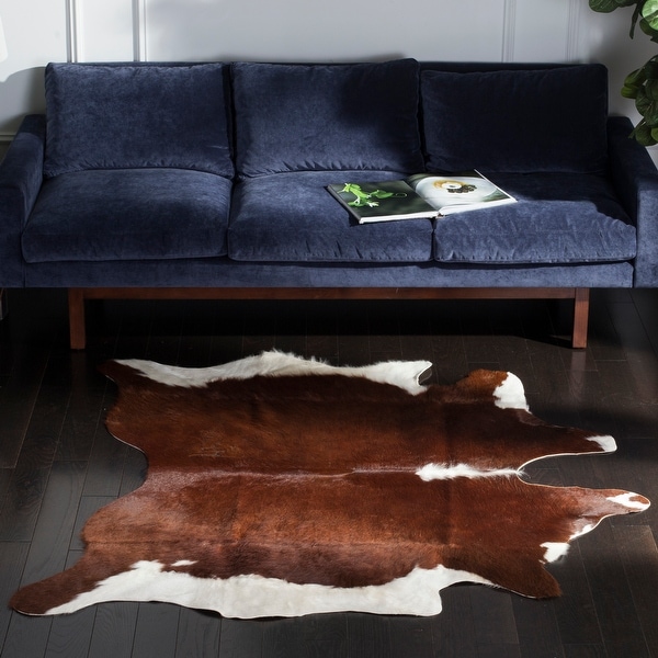 Safavieh Handmade Cow Hide Lorean Cabin & Lodge Leather Rug. Opens flyout.