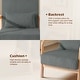 preview thumbnail 19 of 141, 25" W Mid Century Upholstered Wood Accent Chair with Pillow set of 2