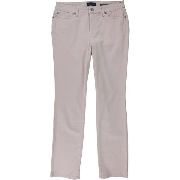 slide 1 of 2, Charter Club Womens Lexington Straight Leg Jeans, Pink, 8P