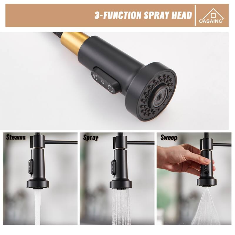 Single Handle Pull-Down Sprayer Kitchen Faucet