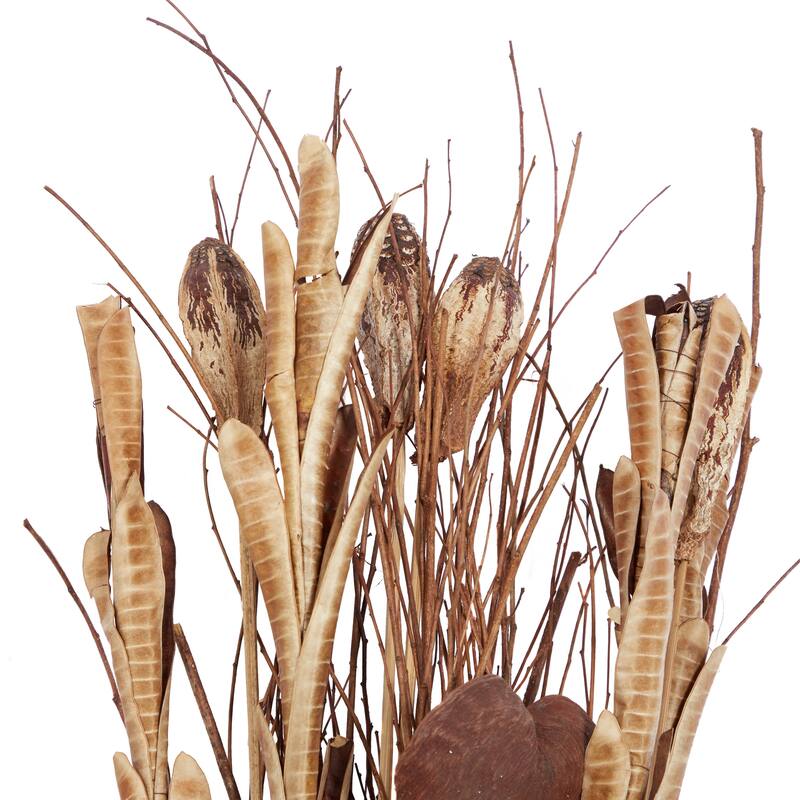 Dried Plant Foliage Natural Foliage - Set of 2 Brown - Roche River Decor - 15"W x 15"L x 46"H
