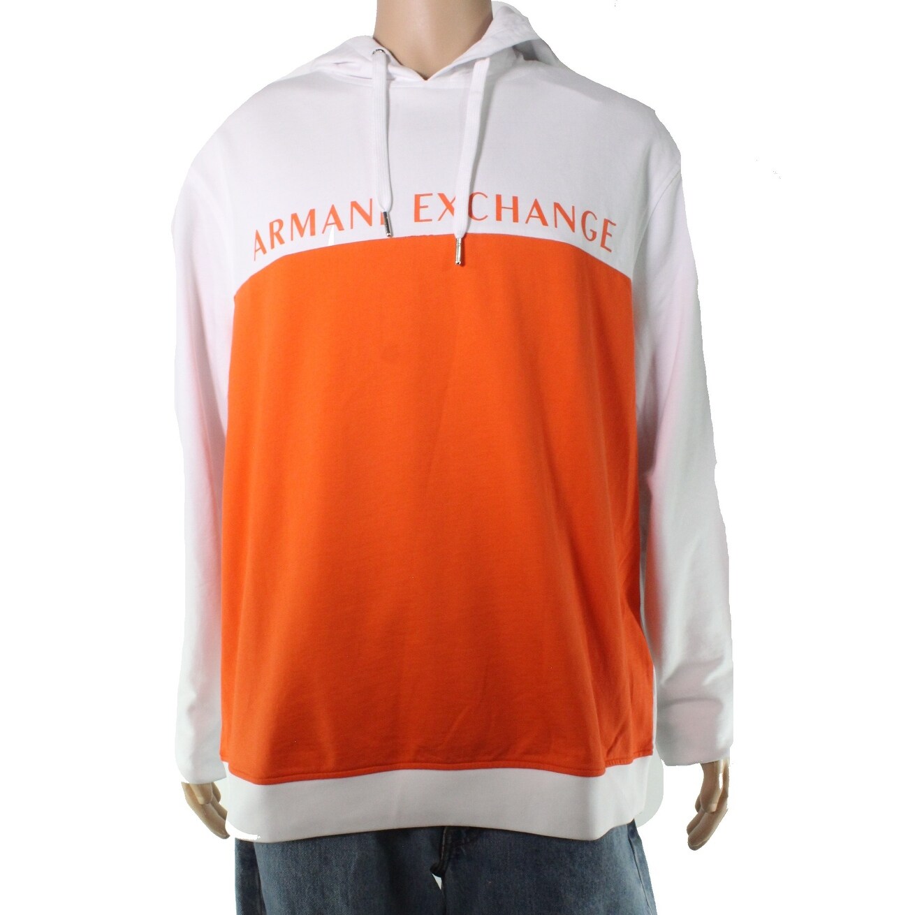 armani exchange orange hoodie