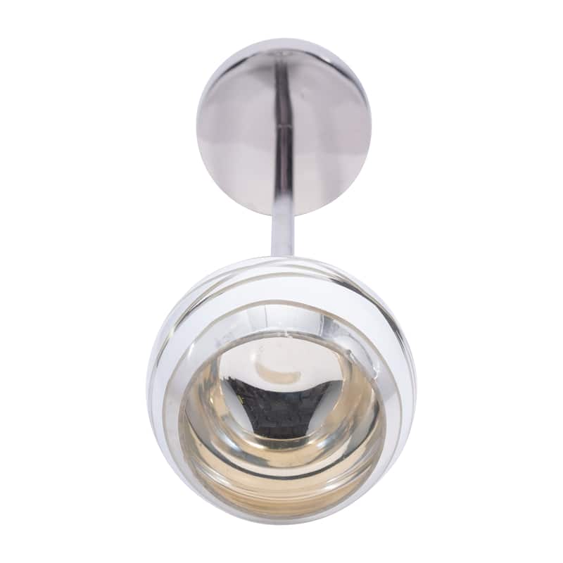 Sagebrook Home Modern Neutral White/silver Votive Classic and Sophistication Glass Candle Holder