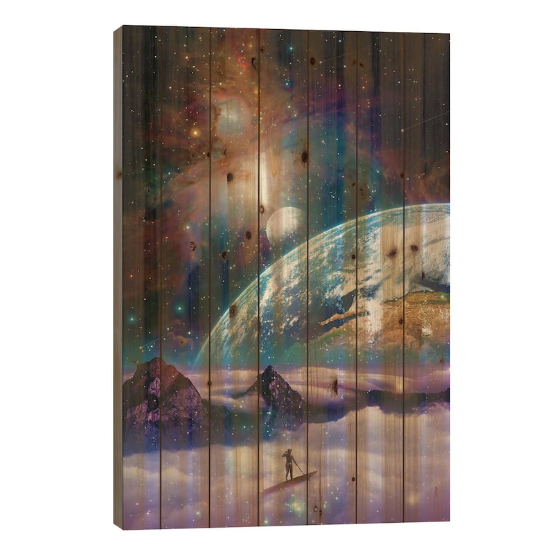 A Way Out Print On Wood by Nicebleed - Multi-Color - 40x26x1.5