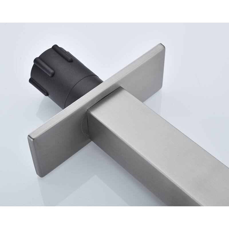 Waterfall Spout Bathroom Sink Single Handle Faucet with Pop-Up Drain (No Overflow)