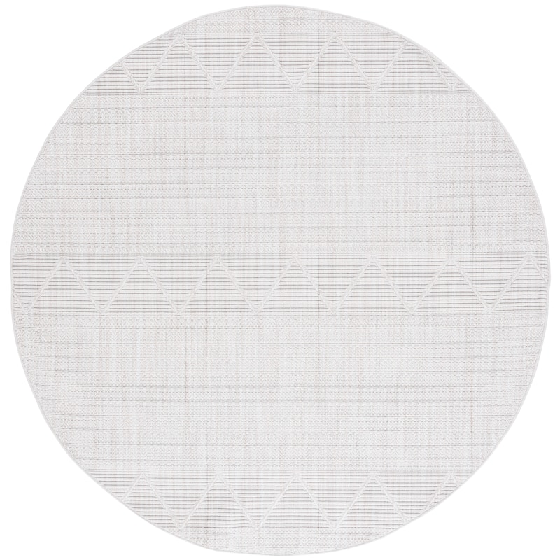 Martha Stewart Serenity Nonna Contemporary Rug - 6'7" Round - Ivory