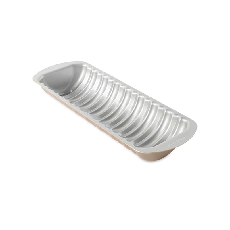 Nordic Ware Cinnamon Bread Loaf Pan and Almond Loaf Pan, Navy - Blue