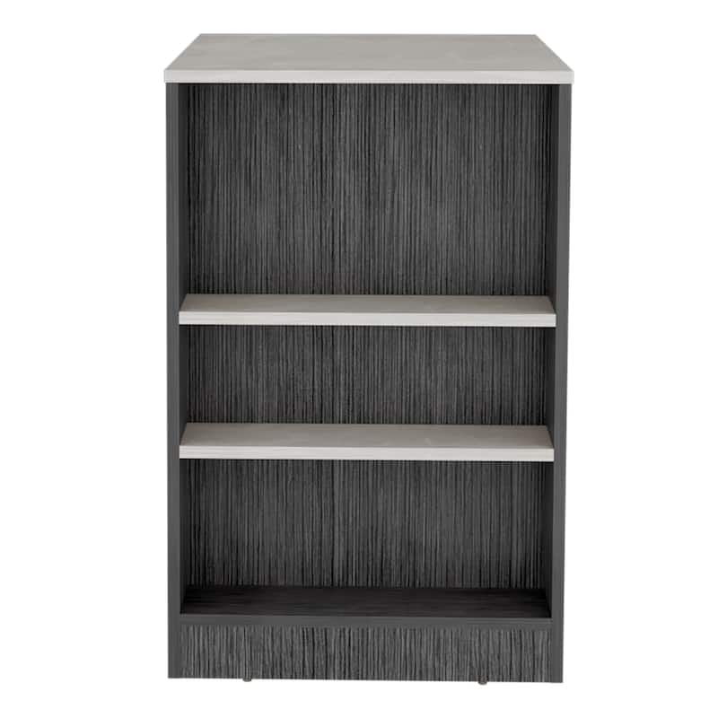 Kitchen Island, Kitchen Bar Table 36" H, 3-Side Shelves